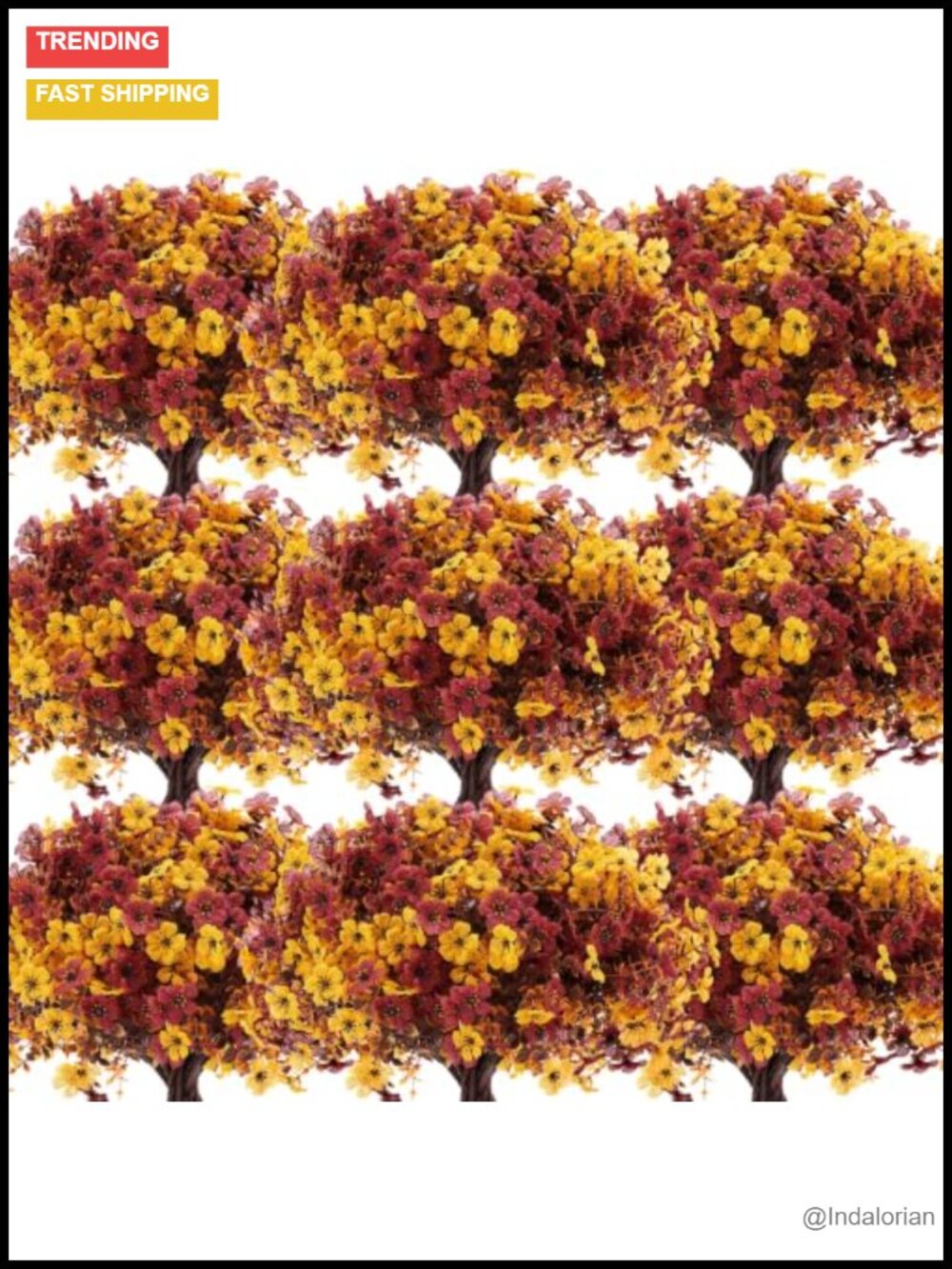 Fall Artificial Flowers 56 Bundles Plastic UV Resistant Outdoor Decor